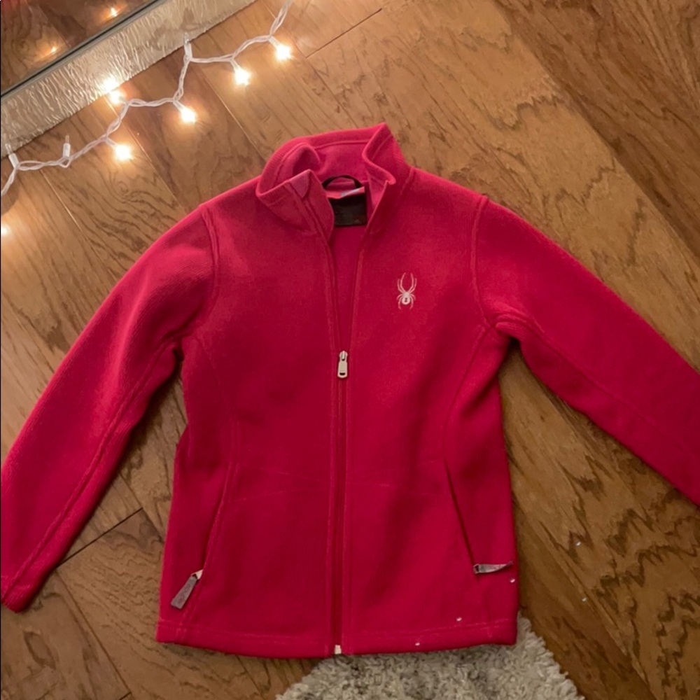 Spyder pink zip jacket
